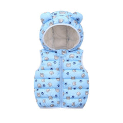 2020 Autumn Children Warm Down Vest Baby Cotton Waistcoat Kids Outerwear Vest Children Clothing Boys Girls Hooded Jackets Vest