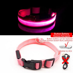 USB Charging/Battery replacement Led Dog Collar Anti-Lost Collar For Dogs Puppies Dog Collars Leads LED Supplies Pet Products - Wowza