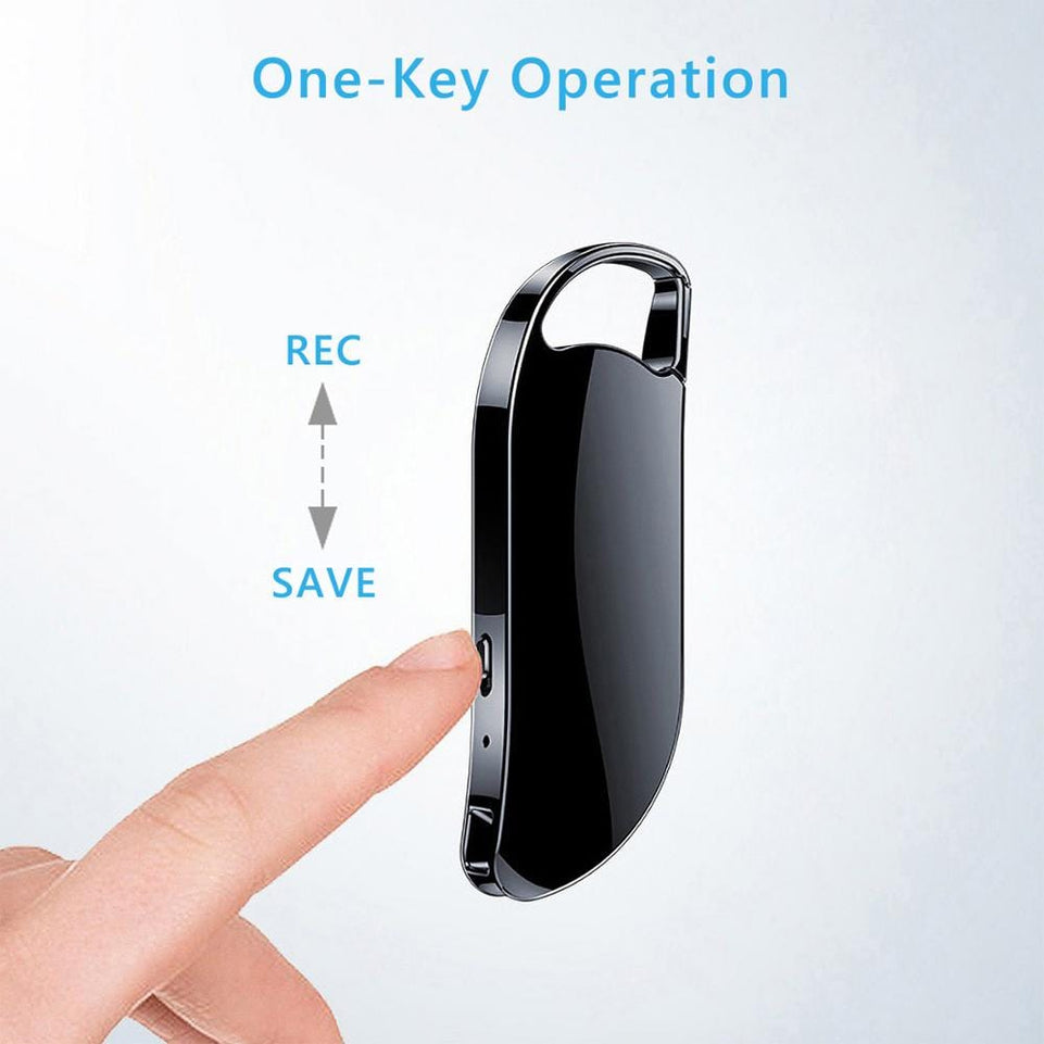 Smart Audio Voice Recorder Mini 32GB 64GB HD Noise Reduction Dictaphone Rechargeable Keychain Audio Recording for Meeting