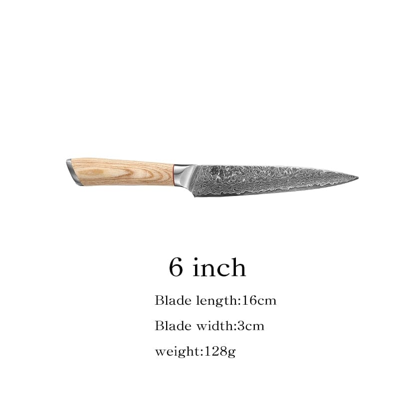 67-layer steel V gold 10 Damascus kitchen knife chef Gyuto Santoku Cleaver Paring Steak Slicing Utility Boning Salmon - Wowza