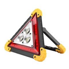 Car Emergency Breakdown Warning Triangle Red Reflective Safety Hazard Lamp Vehicle Tripod Stop Logo LED Light