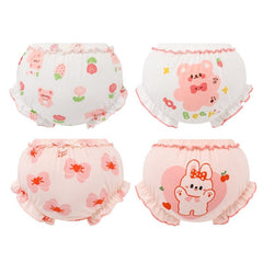 3 Piece/Lot Kids 100%Cotton Panties Girl Baby Infant Newborn Fashion Solid Cute Bow Striped Dots Underpants For Children Gift CN