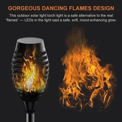 Solar Flame Torch Lights Flickering Light Waterproof Garden Decoration Outdoor Lawn Path Yard Patio Floor Lamps 1/2/4/6/8/10Pcs