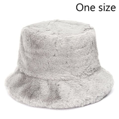 Winter Cow Leopard Faux Fur Fluffy Bucket Hats Women Outdoor Warm Sun Hat Soft Velvet Furry Fisherman Cap Girl Fashion Panama