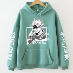 Jujutsu Kaisen Hoodie Hip Hop Anime Pullovers Tops Loose Long Sleeves Autumn Man Cloth