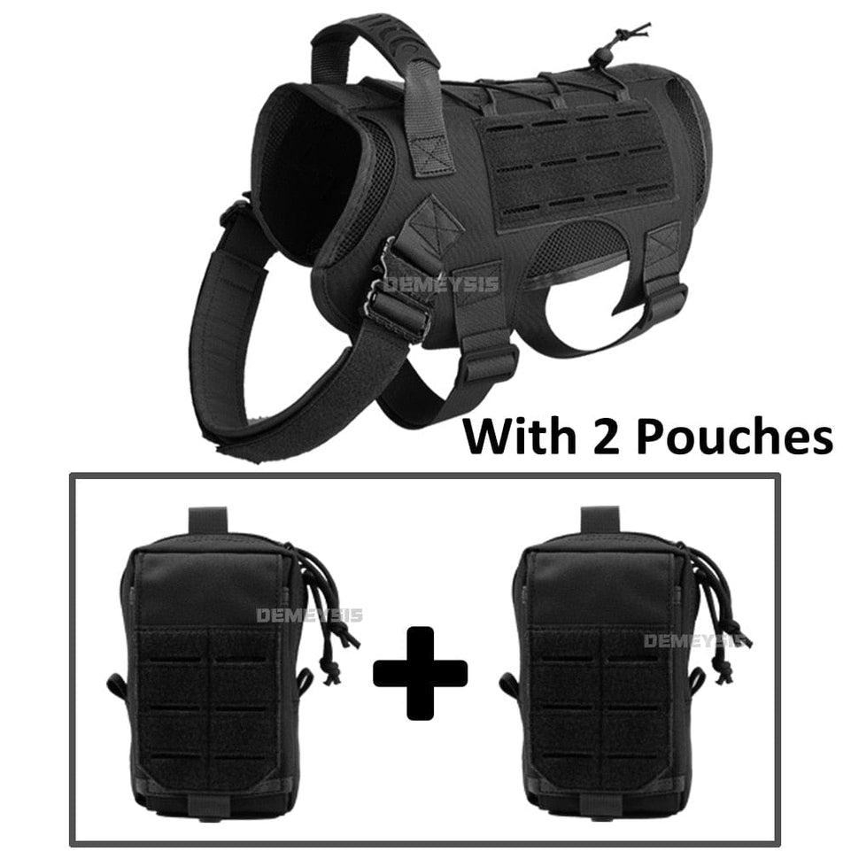 Tactical Dog Vest Military Hunting Shooting Cs Army Fan Service Nylon Pet Vests Airsoft Training Molle Dogs Harness