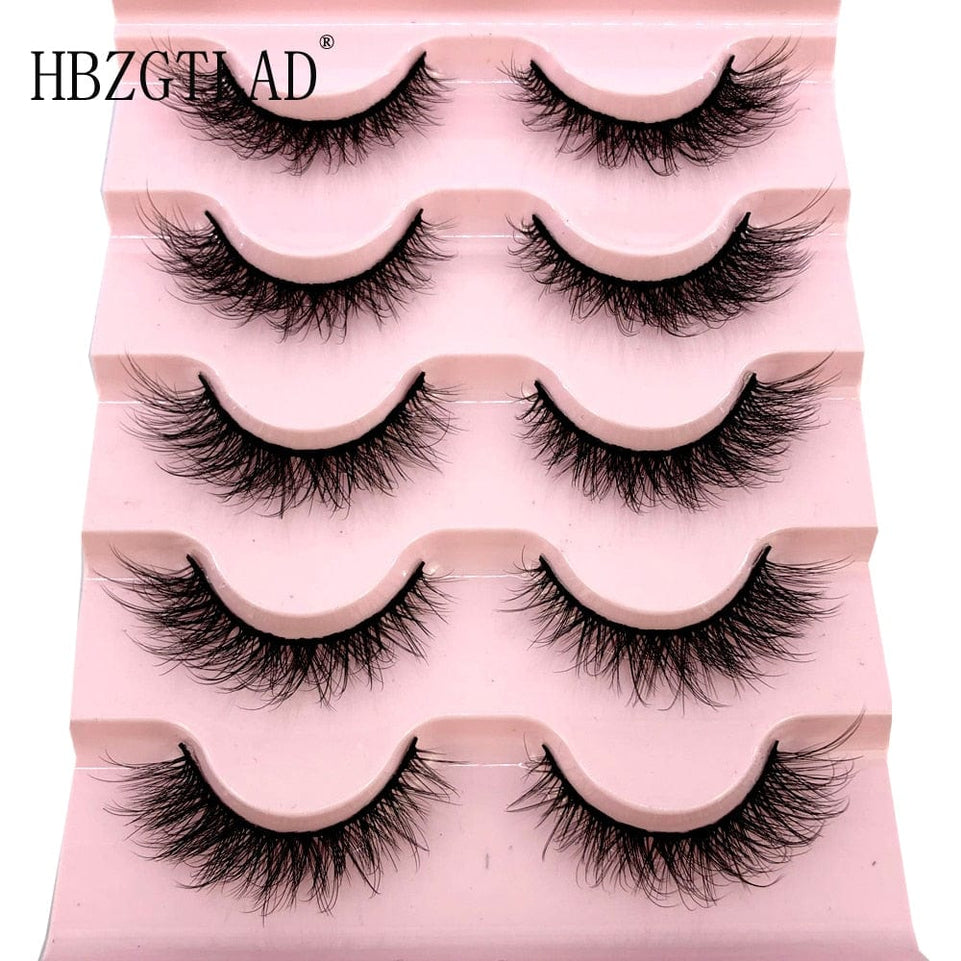 2023 New 5 pairs natural false eyelashes fake lashes long makeup 3d mink lashes eyelash extension mink eyelashes short eyelashes