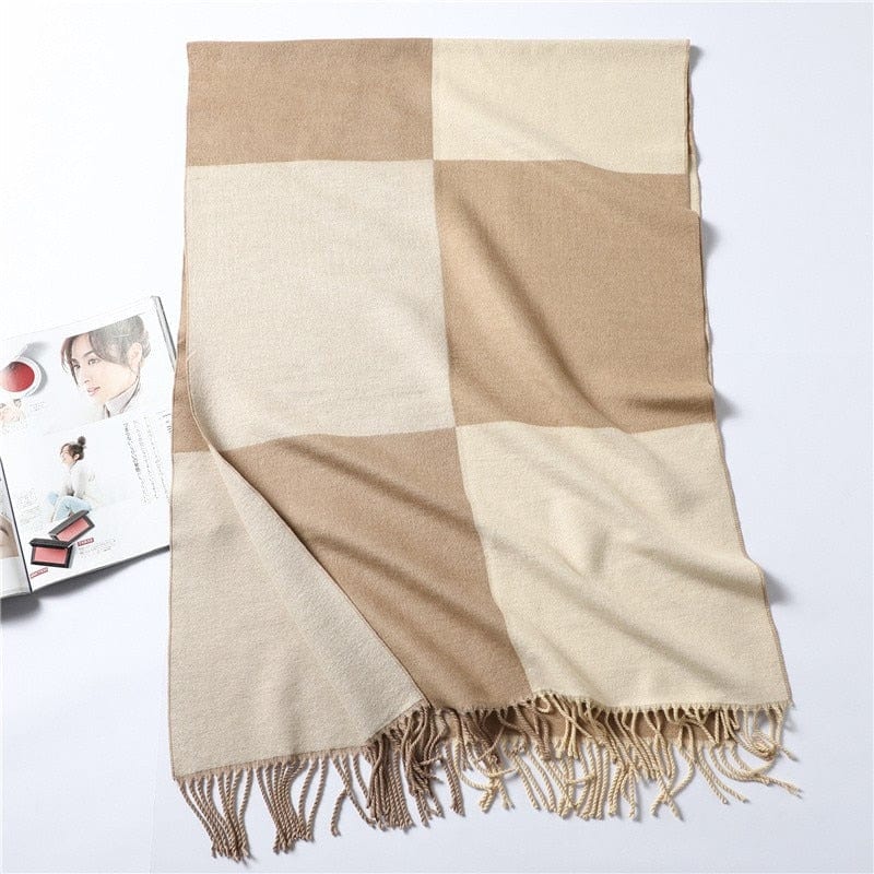 Winter Cashmere Scarf Women Thick Warm Shawls Wraps Lady Solid Scarves Fashion Tassels Pashmina Blanket Quality Foulard 2023 New