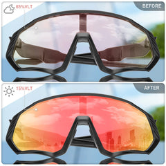 New Red Photochromic Cycling Glasses Gafas Ciclismo Fishing Sport Sunglasses MTB Bike Glasses Fietsbril Goggles Bicycle Eyewear