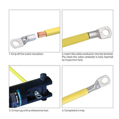 Electrical Terminals for Cable Lugs Tinned Copper Lug Ring Wire Connectors Bare Cable Terminals 10 Sizes