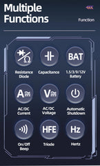 Digital Multimeter True RMS Handheld High Precision Tester NCV AC/DC Voltage Current Resistance Ohm Tool