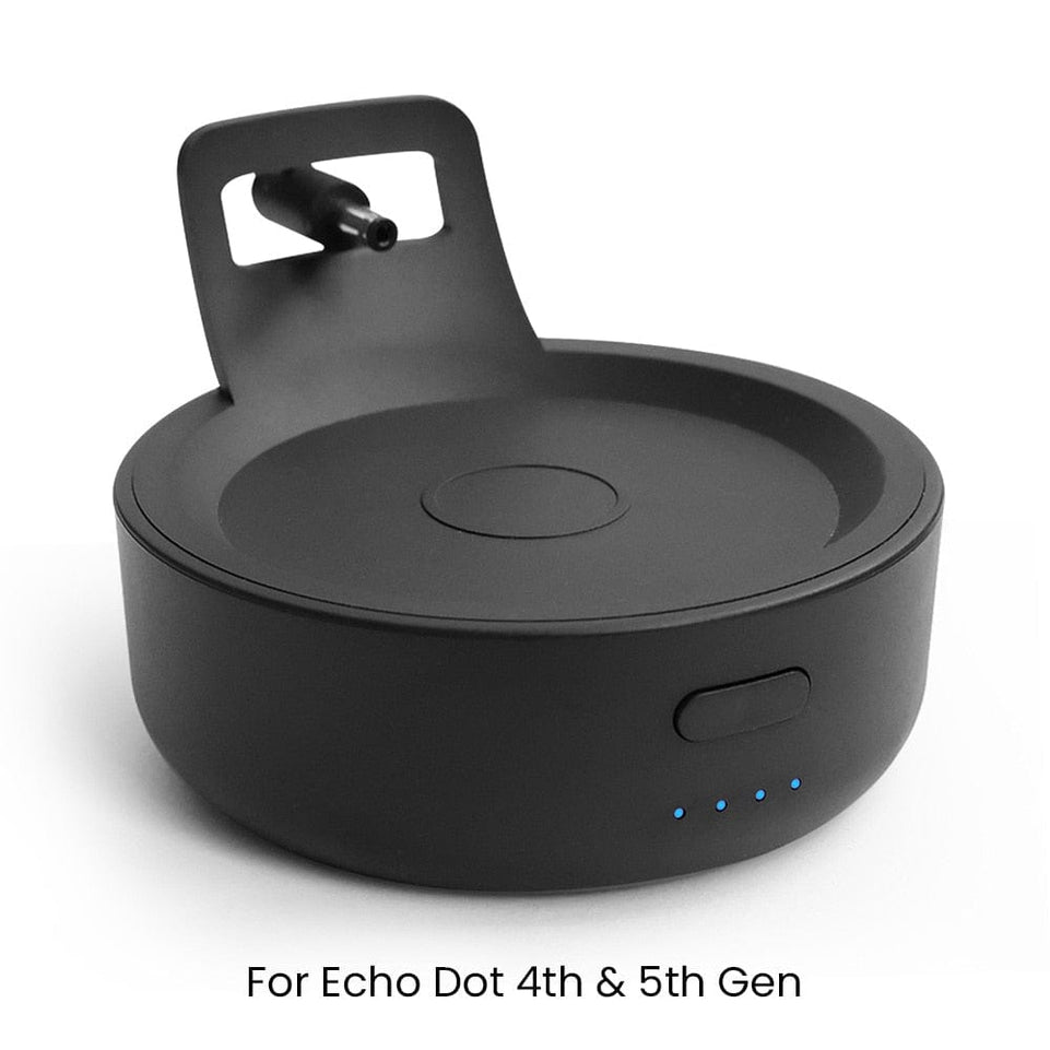 GGMM D4 5200mAh Battery Base for Echo Dot 4th & 5th Gen Portable Rechargable Battery for Amazon Alexa Speaker Docking Station