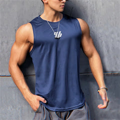 Gym singlet Vest High Quality mesh Shirt Sleeveless T-shirts Men Tank Tops basketball running Fitness Sports Vest men