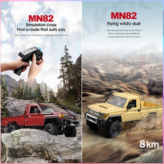 Toyota Landcruiser 1:12 Rc Car Mn82 Retro Full-scale Simulation LC79 RTR 2.4g 4WD 280 Motor Remote Control RC Truck Model Car Toy