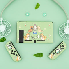 GeekShare Case Cute Steamed Bread Rabbit Cartoon Soft Full Cover Back Girp Shell For Nintendo Switch Accessories