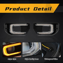 Ford Ranger 2022 2023 Wildtrak XLT Sport Platinum LED Daytime Running Lights Car Front Bumper Driving Daylights Auto 12V