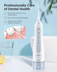 Water Flossers Teeth Cleaner Oral Irrigator Rechargeable Portable Dental 3 Modes Water Tank for Teeth 300ML Waterproof