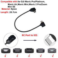 Data Cable OTG Remote Controller to Phone Tablet Connector USB TypeC IOS Extend for DJI Mavic MINI/2/3 Pro/SE/Pro/Air/Mavic 2/3