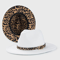 Rose red fedora hat new leopard print hat European and American men's and women's hat fedora jazz winter hat шапка женская