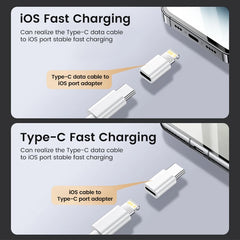 USB C Adapter for iPhone Lightning Male To Type c Adapter Female Fast Charging Converter USB Type C Male Adaptador for Ios iPad