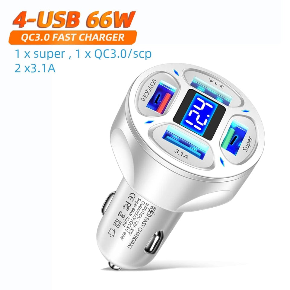 AIXXCO 3 Ports USB Car Charger 12V Quick Charge 3.0 Fast Car Cigarette Lighter For Samsung Huawei Xiaomi iphone Charger QC 3.0