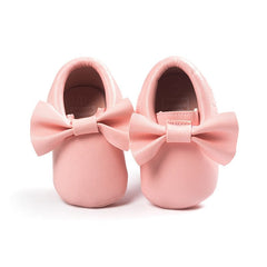 Baby Shoes Newborn Infant Boy Girl First Walker PU Sofe Sole Princess Bowknot Fringe Toddler Baby Crib Shoes Casual Moccasins