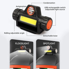 Welding Helmet Torch Headlight 2 Modes 3.7V 1A 47-63HZ AC110-220V Black For Helmets For Welding Operations