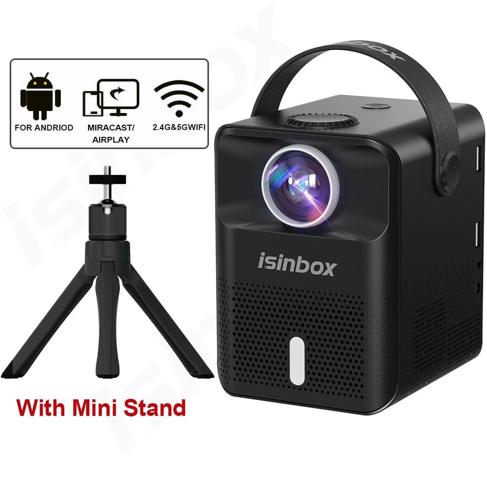 ISINBOX X8 Mini Portable Projector With Screens Android 5G WIFI Home Theater Cinema Projector Support 1080P Video LED Projectors