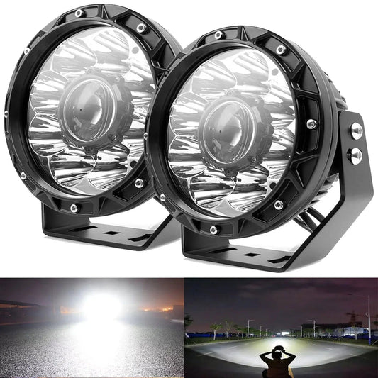 Led Projector Spotlights Driving Lights LED Bulbs for Long Range 4x4 Driving Led Off Road 12v 24v Flood Beams