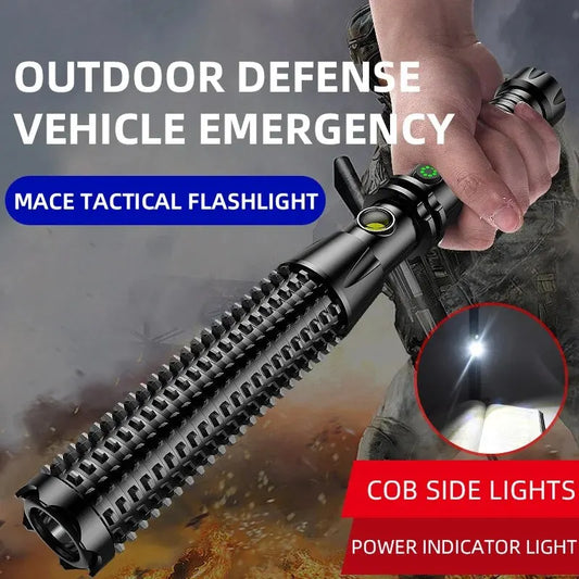 Led Torch Wolf Tooth Lamp Rod Strong Light Charging Outdoor Super Bright Multi Functional Vehicle Retractable Self Defence