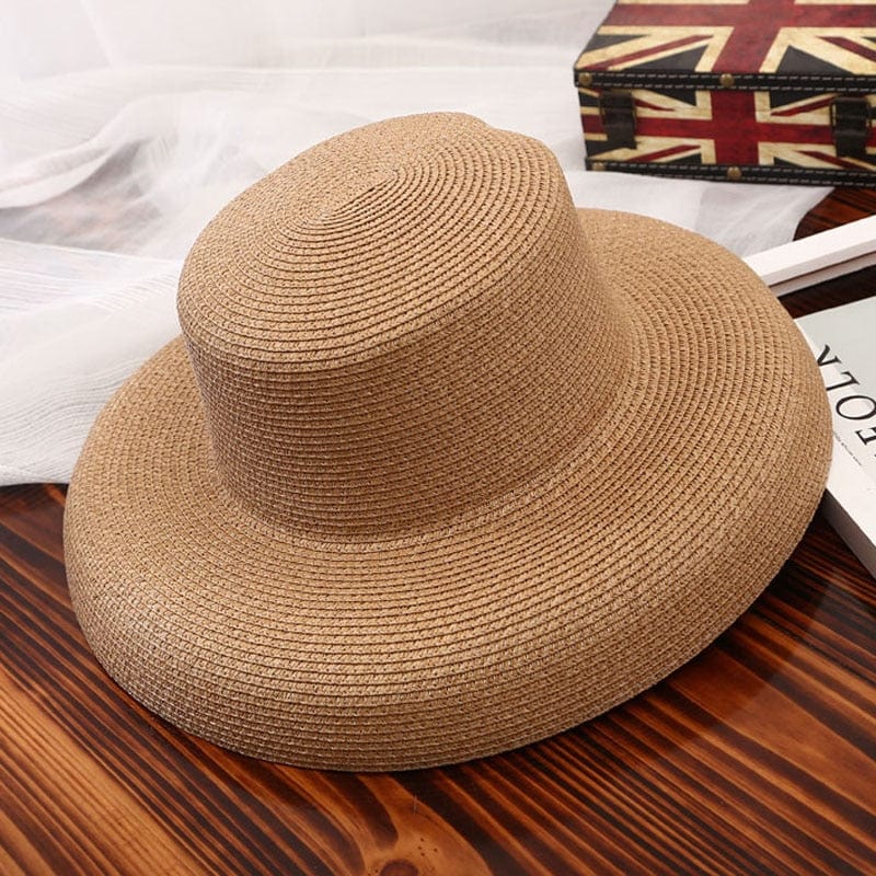 MAXSITI U  Summer Hepburn Style Vintage Design Straw Hat Women Girls Solid Color Beach Holiday  Big Sun Cap