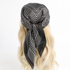 Female Silk Neck Scarf Letter D Print Square Hair Scarves Foulard Head Band Shawls And Wraps Neckerchief Bandana 70*70cm