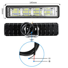 2Pcs 72W Car Work Light LED Bar 4x4 24 LED Worklight Bar Excavator 12-60V led Combo Beam For Offroad SUV ATV Tractor Boat Trucks