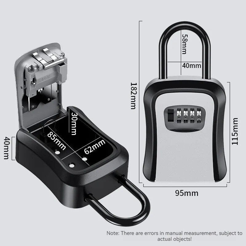 KeyBox password Extended Locking Hook Steel Wire Hanging Key Storage Waterproof Key 4 Digit Code Box free installation