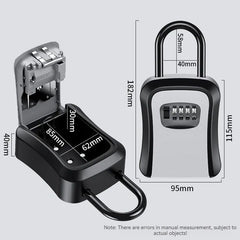 KeyBox password Extended Locking Hook Steel Wire Hanging Key Storage Waterproof Key 4 Digit Code Box free installation