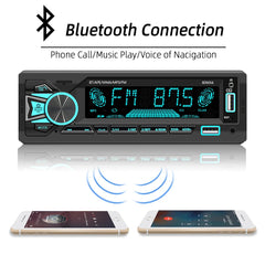 Car Radio 1 Din Stereo Bluetooth MP3 Player FM Receiver With Remote Control AUX/USB/TF Card In Dash Kit Universal