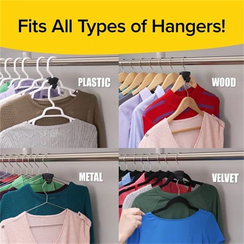 SPACE Triangles Clothes Hanger 6/12/18pcs Connector Hooks Wardrobe Extender Clips for Clothing Space Saving Cascading Clothes Hangers