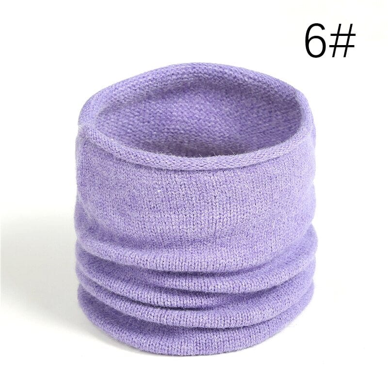 2022 New Neck Scarf Winter Women Men Solid Knitting Collar Thick Warm Velveted Rings Scarves High Quality Allmatch Muffler