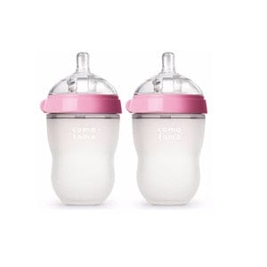 Silicone Baby Bottle Green/Pink 5 oz and 8 oz Baby Bottles 2 Pack BPA free Feeding bottle children kids