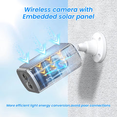 4MP Wireless Solar Camera Outdoor Surveillance Integrated Battery Wifi Camera Humanoid Detection Flash Alarm Night Vision