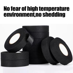 Electrical Tape Heat Resistant Harness Tape Adhesive Cloth Tape Waterproof Tape Insulating Automotive Fabric Cloth Tape 5Pcs