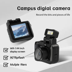 Y4000 HD 1080P Mini Keychain Camera With Flash Lamp Battery Dock Portable Video Recorder DV With Screen Kids Campus Retro Camera