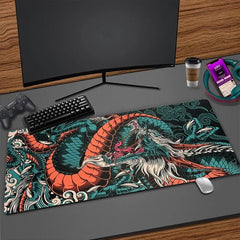 Japanese Dragon Large Gaming Mousepad XXL Keyboard Gamer Mouse Pad Mouse Mats