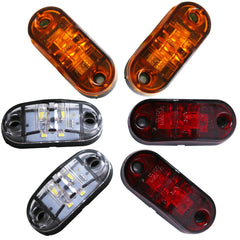 Clearance Lights 20/10PCS 4 LED 12V-24V Side Marker Lights Oval Front Rear  Indicator Lamp Truck for Trailer BUS Van Caravan