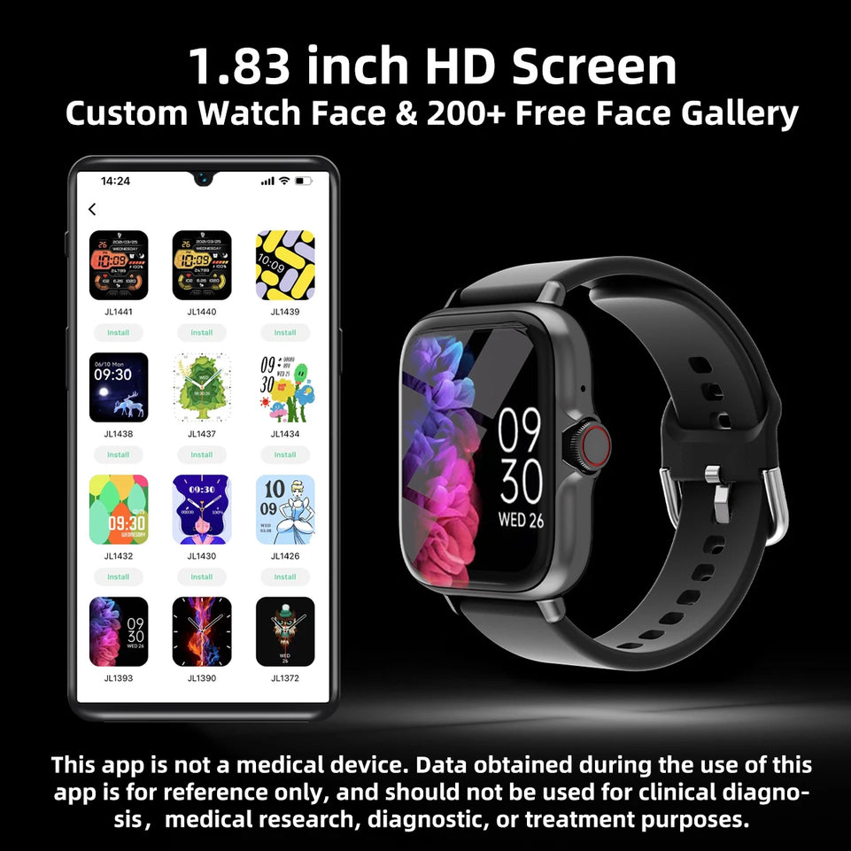 Smart Watch Waterproof with Message Answer Call Sleep Monitoring Sports Pedometer Information Alerts For iPhone Android