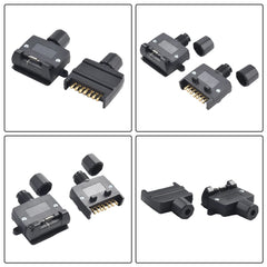 7 Pin Flat Trailer Plug Male Female Socket Set Caravan Boat Adaptor Connector Plug Socket For RV Camper Caravan Car Accessories