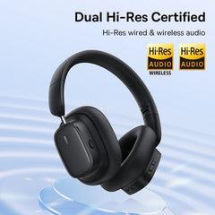 Baseus Bowie H1i Wireless Headphone Bluetooth 5.3 38db ANC Noise Cancellation Hi-Res 3D Spatial Audio Over the Ear Headsets 100H