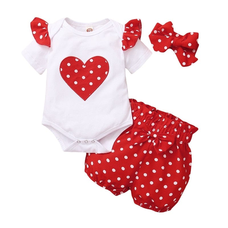 Spring Fall Cotton Newborn Baby Girl Clothes 0-3 Months Polka Dot Unisex Infant Clothes Set Boy 3-piece Clothing With Hat