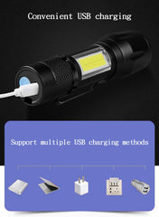 LED Flashlight 18350 Super Bright Torch Rechargeable USB Light Waterproof with CAP CLIP for Hiking Camping