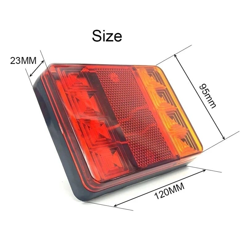 Pair Boat Led Tail Lights Waterproof 10 LED Car Rear Lamps Trailer 12V Rear Parts for Trailer Truck Car Lighting Waterproof IP65